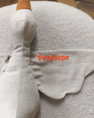 Peluche oie bebe réconfort naturel lin personnalisable Maison Mazarine et Moi