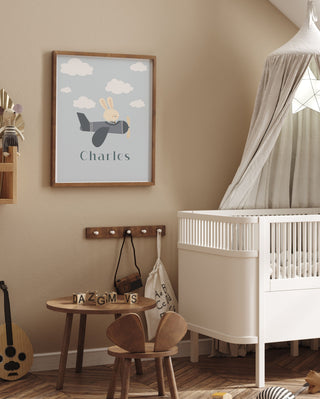 Affiche Personnalisée pour chambre bébé Maison Mazarine et moi