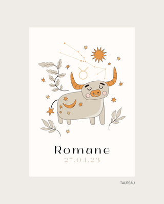 Affiche Astro Personnalisable pour chambre bébé Maison Mazarine et moi