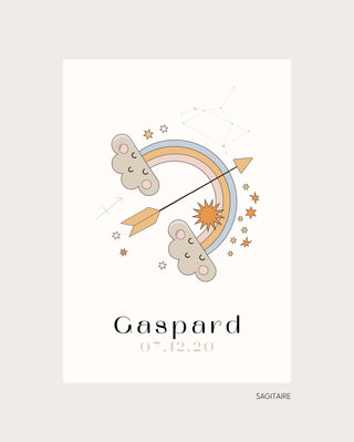 Affiche Astro Personnalisable pour chambre bébé Maison Mazarine et moi
