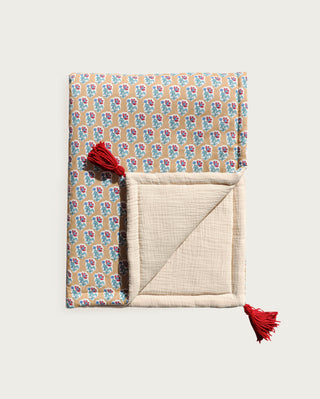 Couverture gaze de coton floral Maison Mazarine et moi