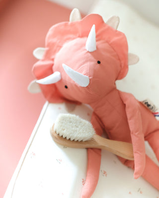 Peluche doudou dinosaure rose Maison Mazarine et Moi