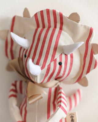 Peluche doudou dinosaure rayure Maison Mazarine et Moi