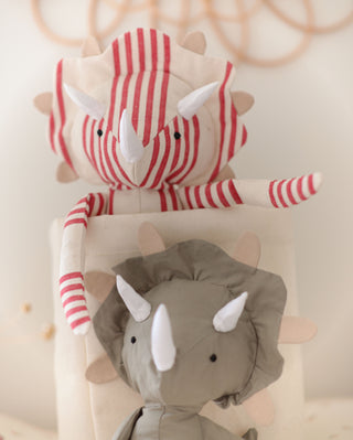 Peluche doudou dinosaure rayure Maison Mazarine et Moi