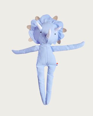 Peluche doudou dinosaure bleu Maison Mazarine et Moi