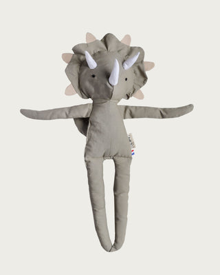 Peluche doudou dinosaure kaki Maison Mazarine et Moi