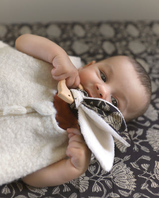 Anneau dentition bois floral inde Maison Mazarine et Moi