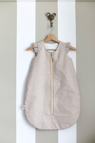 Gigoteuse vichy carreaux beige légère Maison Mazarine et Moi