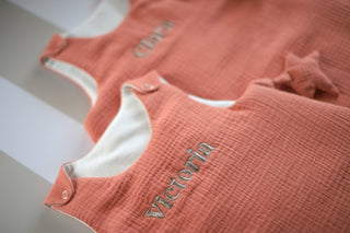 Gigoteuse bébé gaze de coton personnalisable Maison Mazarine et Moi