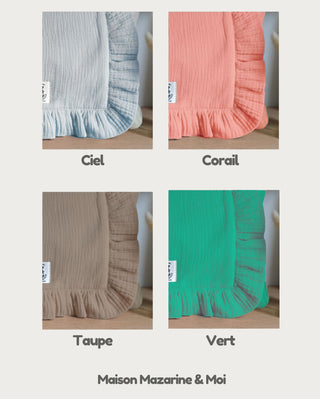 Trousse de toilette bébé gaze de coton Maison Mazarine et Moi