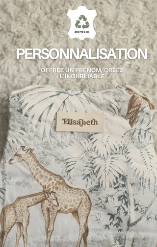 Gigoteuse bébé Safari personnalisable Maison Mazarine et Moi