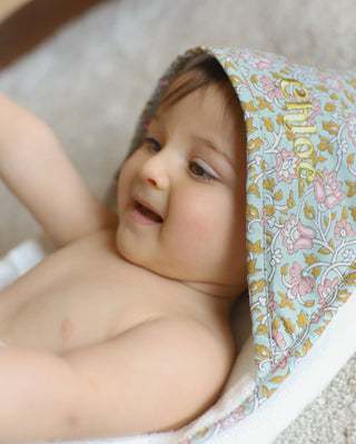 Cape de bain bébé personnalisable Maison Mazarine et Moi