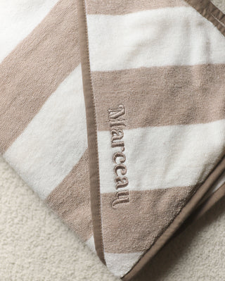 Cape de bain rayure personnalisable Maison Mazarine et Moi