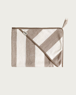 Cape de bain rayure personnalisable Maison Mazarine et Moi