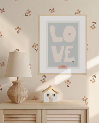 Affiche pour chambre bébé Maison Mazarine et moi