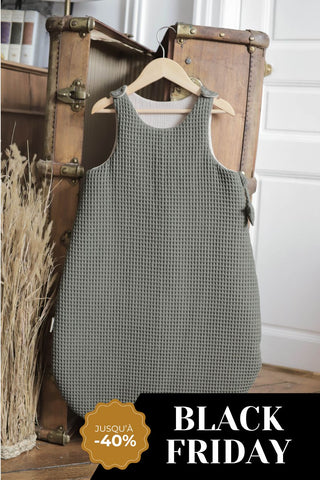 Gigoteuse mi-saison nid d'abeille kaki