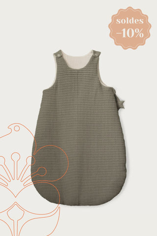 Gigoteuse mi-saison nid d'abeille kaki