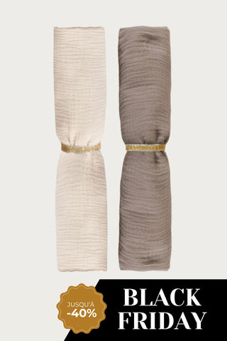 Lot langes en gaze de coton