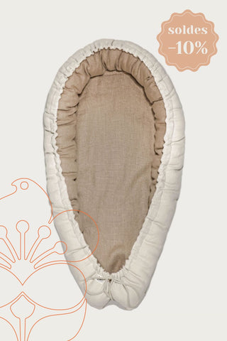 Réducteur de lit  bébé réversible lin