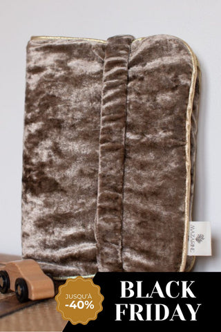 Protège-carnet de santé bébé velours