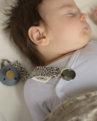 Asha Leopard Pacifier Clip