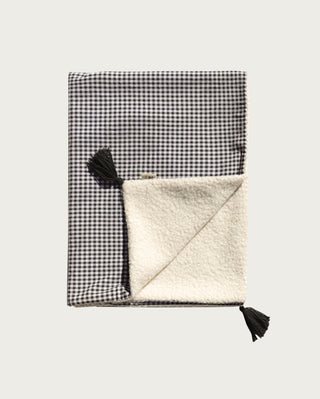 Couverture sherpa carreaux vichy