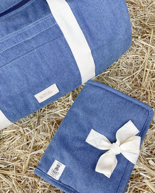 Protège-carnet de santé en denim