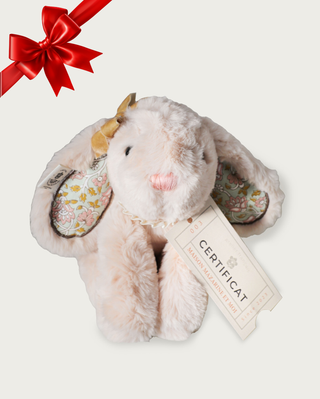 Peluche bébé Lapin Premium Fleurs