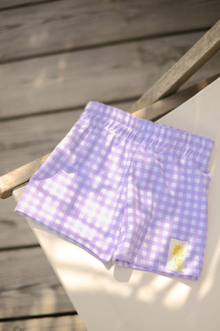 Short de bain carreaux