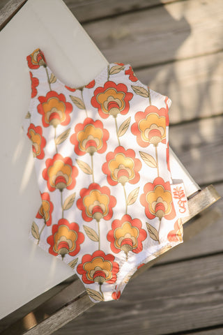 Maillot fille 1 pièce rétro