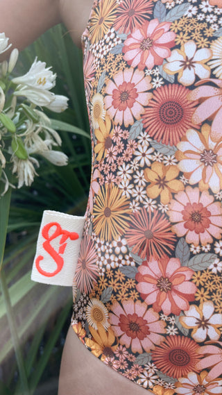 Maillot fille 1 pièce fleurs