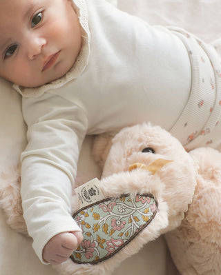Peluche bébé Lapin Premium Fleurs