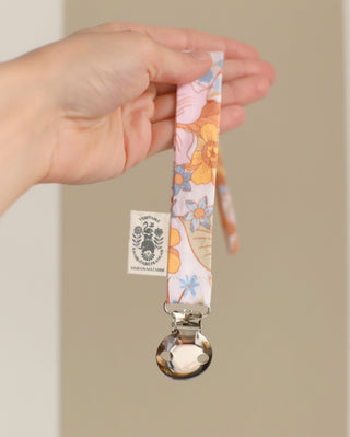 Livy Vintage Flower Pacifier Clip