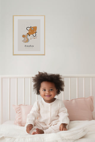 Personalized poster for baby room