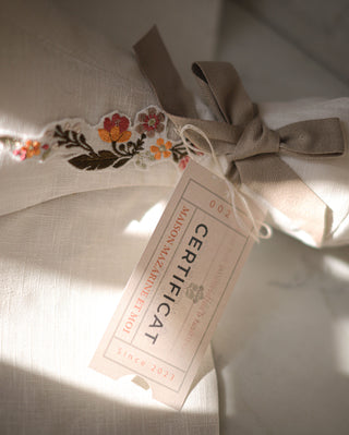 Peluche oie bebe réconfort naturel lin brodée