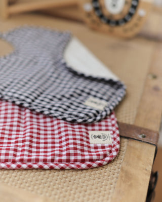 Reva gingham check baby bib