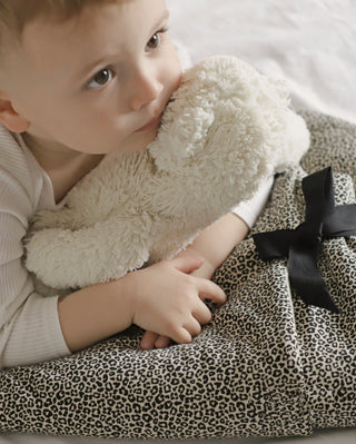 Sakari black-ecru leopard baby sleeping bag