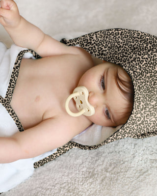 Cape de bain personnalisable leopard