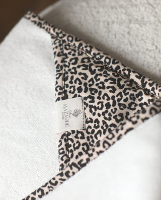 Cape de bain personnalisable leopard