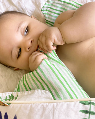 Andrea reversible striped tropical baby sleeping bag