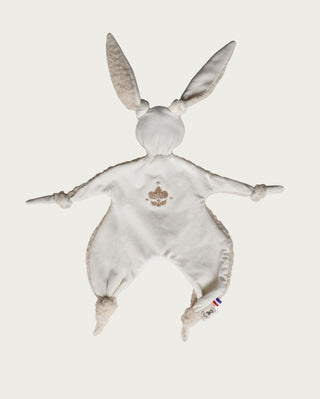 Doudou bébé lapin sherpa de coton personnalisable